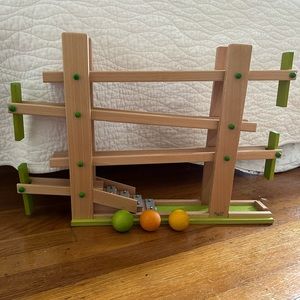 Wooden ball run with chime